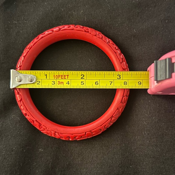 China 1890-1910 Antique Victorian Era Large Carved In Red LacquerCinnabar Wood - Picture 7 of 7